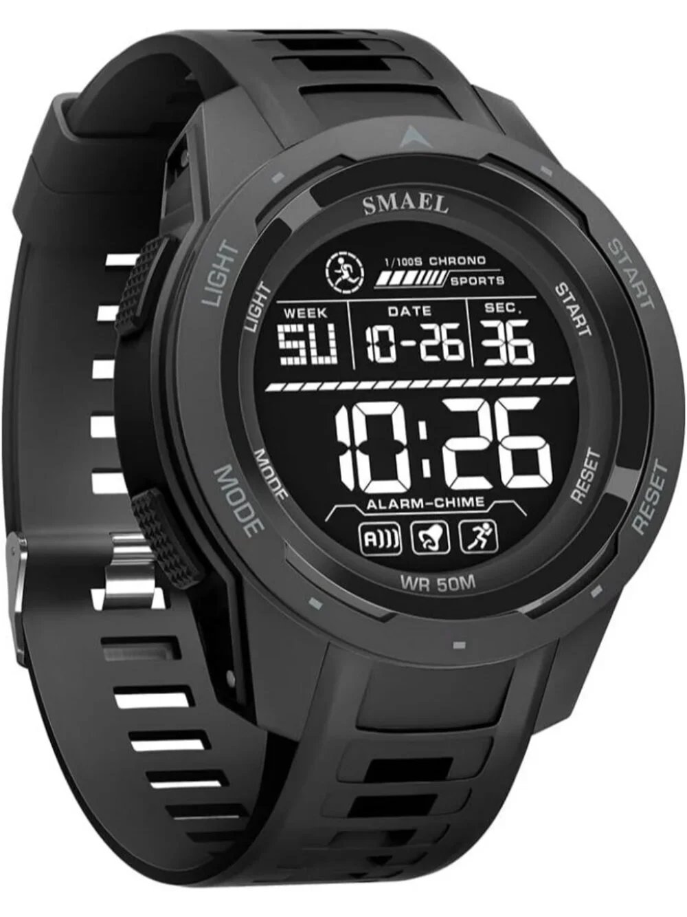 Men's Black Analog Quartz Sports Waterproof Military Casual LED Digital Watch